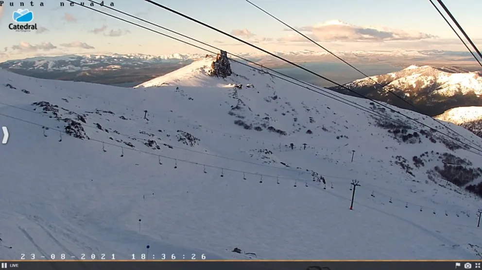 Mirá la cámara ubicada en el Cerro Catedral