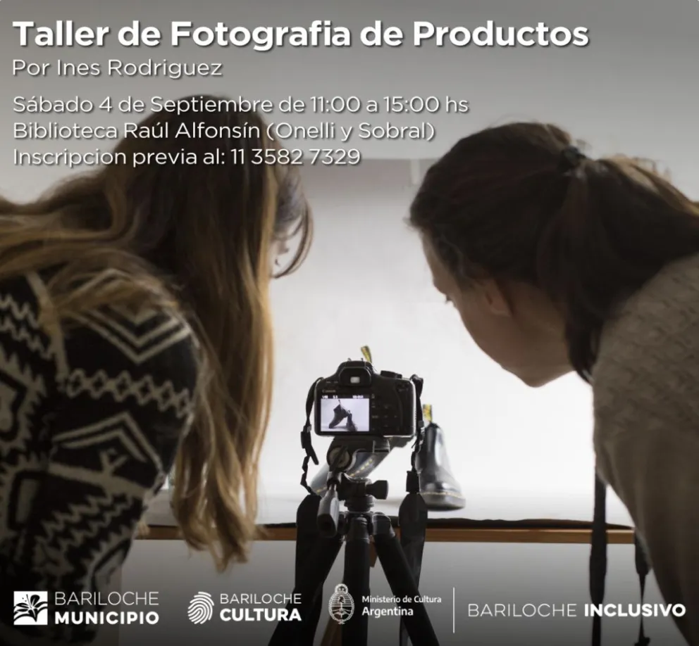Taller gratuito de fotografía de productos