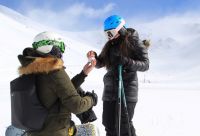 Amor en la montaña: Le propuso matrimonio en el centro de esquí