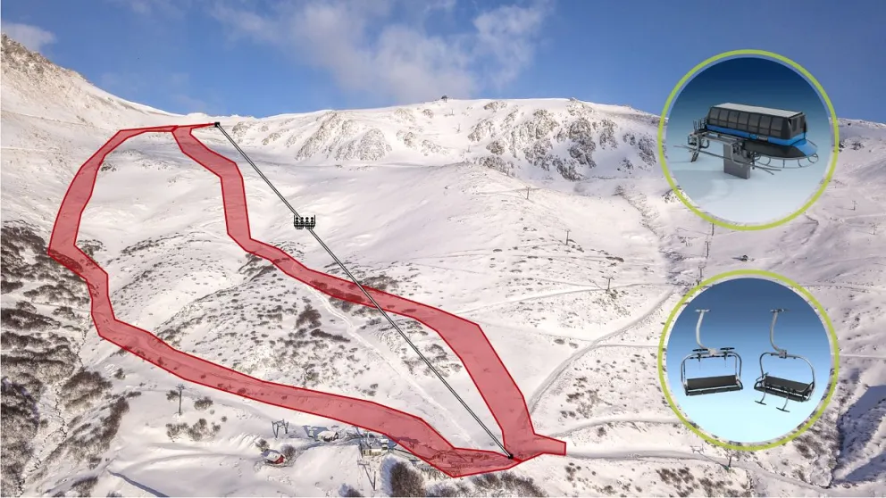 El Cerro Catedral tendrá un nuevo medio de elevación y nuevas pistas en la temporada 2022