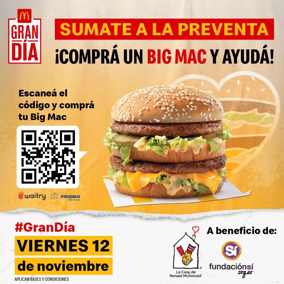 McDonald’s invita a participar de "Gran Día", su acción solidaria más importante del año