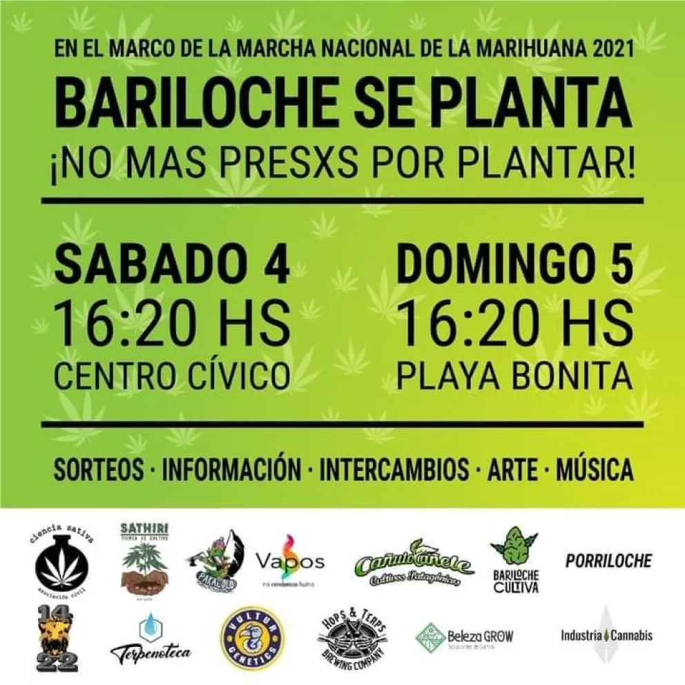 “Bariloche se planta” por una regulación integral del cannabis