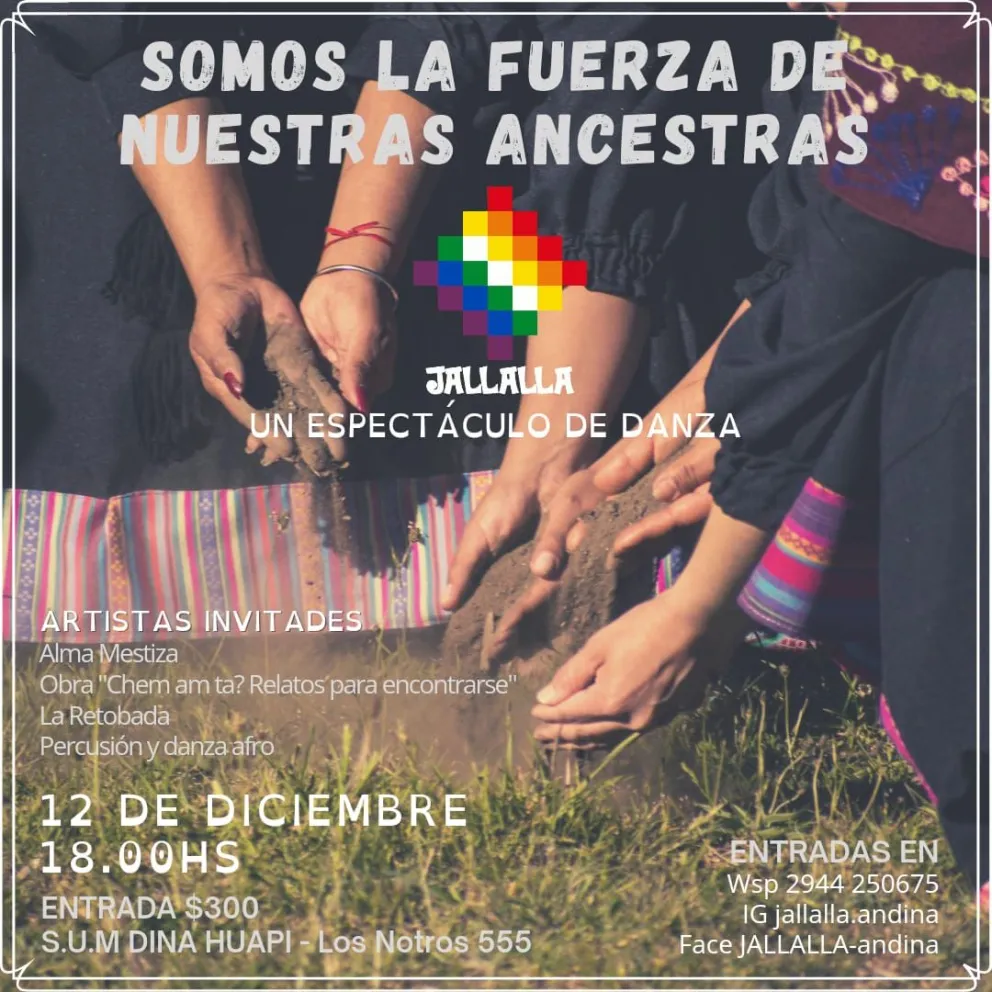 Jallalla presenta “Somos la fuerza de nuestras ancestras” en Dina Huapi