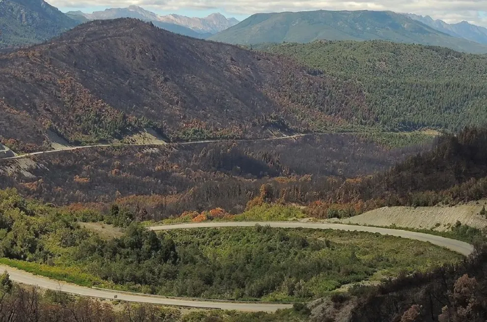 El estado del incendio, en varios puntos, continúa activo