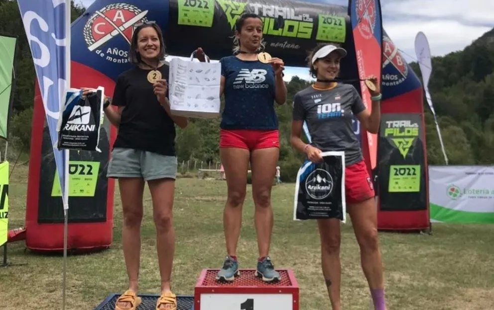Ruth Oñate festejó en casa, en el Trail de Los Filos