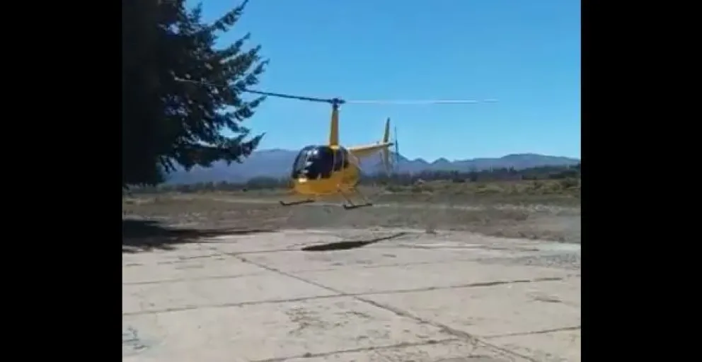 Realizan un operativo en helicóptero para evacuar al médico Rachid de Lago Escondido