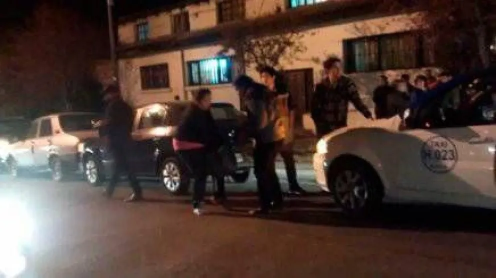 Un herido leve en choque en cadena