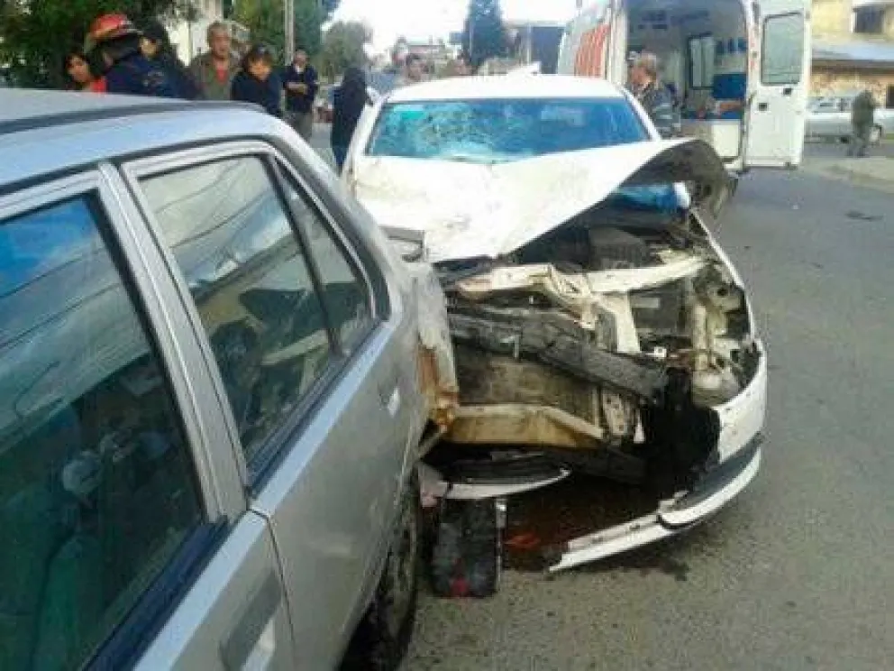 Impactante choque en cadena