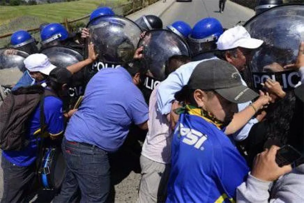 Uthgra asegura que hubo “represión" policial en protesta gremial