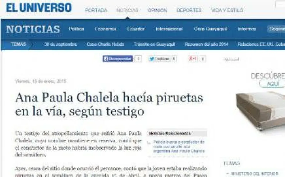 Más datos confirman que Paula fue atropellada por una moto