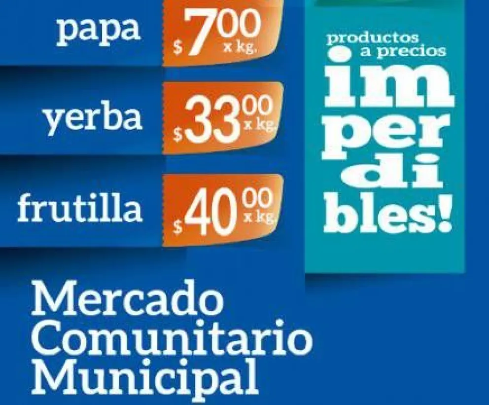 Productos a bajos precios en el Mercado Comunitario