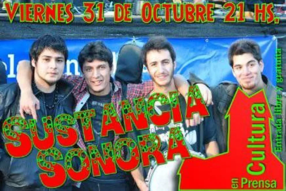 Hoy, rock con Sustancia Sonora