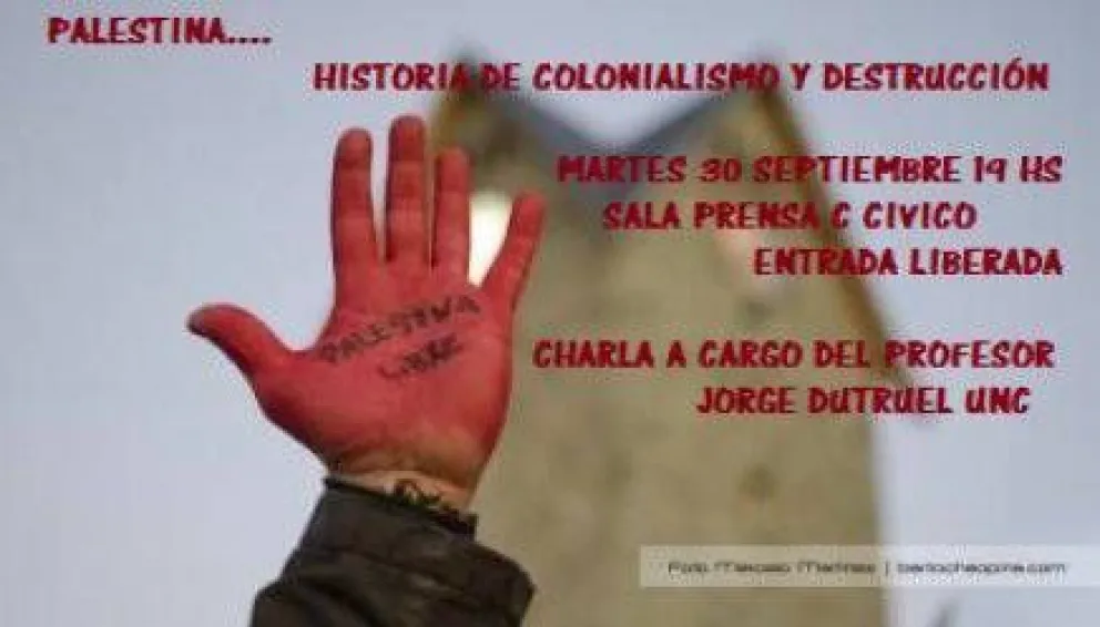Brindarán charla sobre Palestina