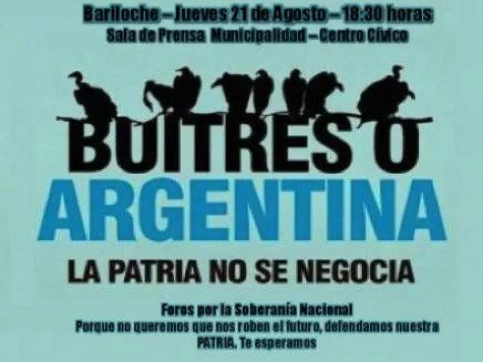 Charla sobre el "ataque de los fondos buitre a la Argentina"