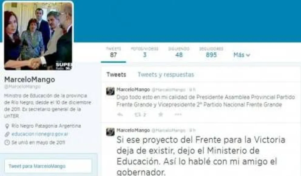 Mango ya amenaza con su renuncia