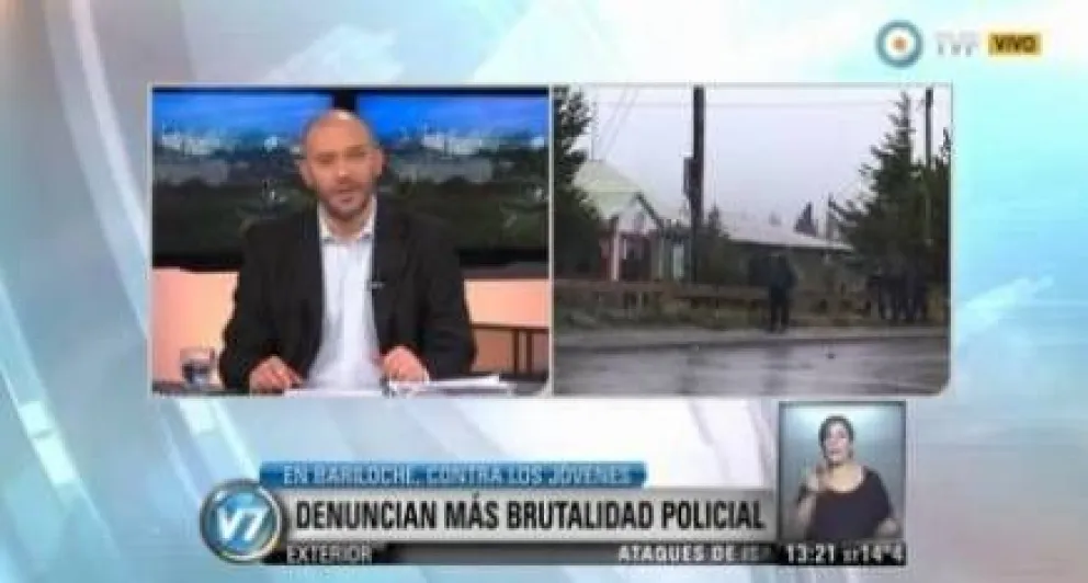 La represión policial en el Alto de Bariloche, tratada en la TV Pública   