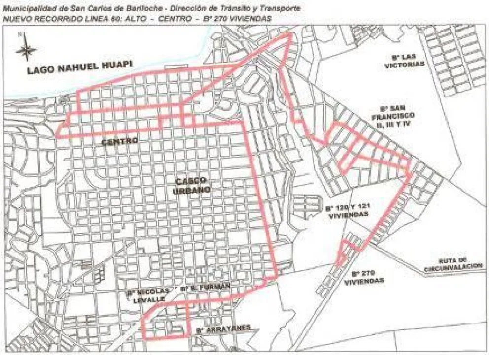 Nuevos recorridos del transporte urbano