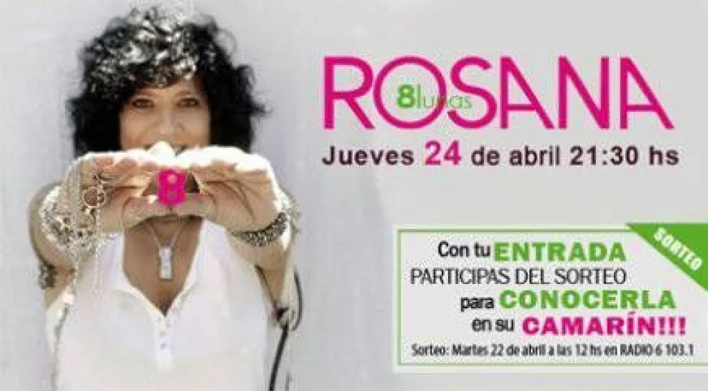 Rosana se presentará con "8 Lunas" en Bariloche