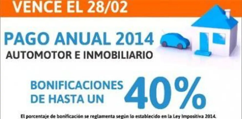 Vence el pago anual de los impuestos inmobiliario y automotor