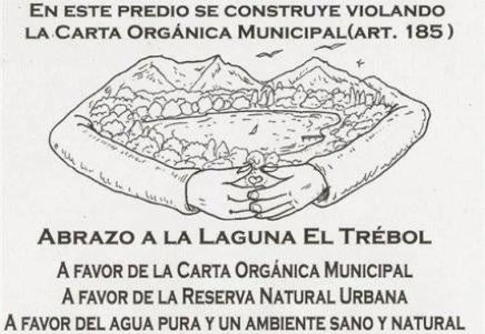Convocan a participar del "gran abrazo" a la Laguna El Trébol