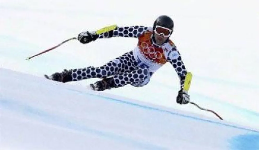 Solo un argentino pudo terminar en Slalom Gigante