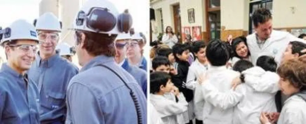 Oro negro y guardapolvos blancos