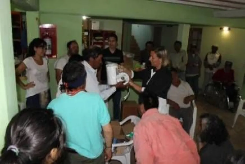 Martini compartió la nochebuena con changas del Hogar Emaús
