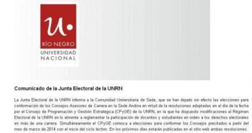 UNRN suspende elecciones y hay polémica