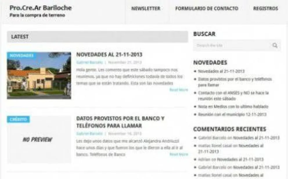 Beneficiarios del PROCREAR se organizan en la web