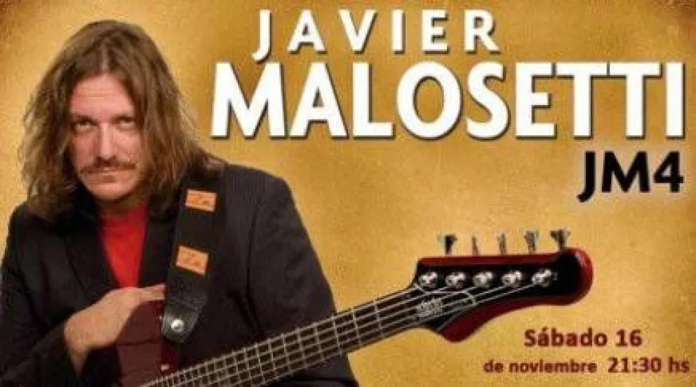 Javier Malosetti  se presentará  en Bariloche con "JM4"