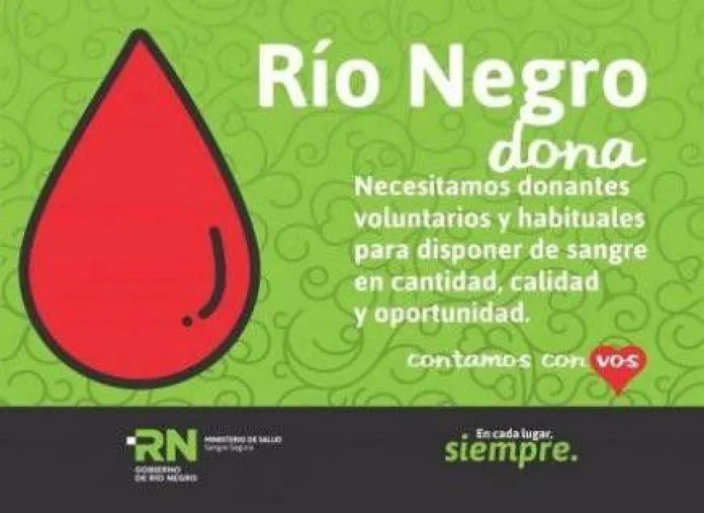 Convocan a sumarse al Registro de Dadores de sangre