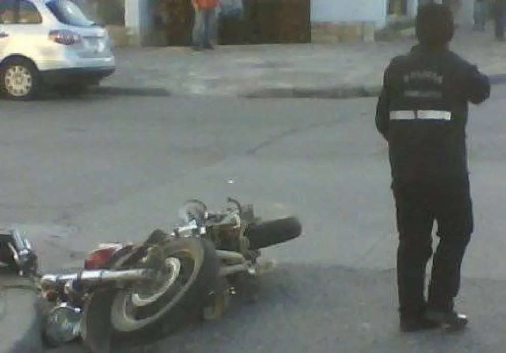 Otra colisión contra una moto