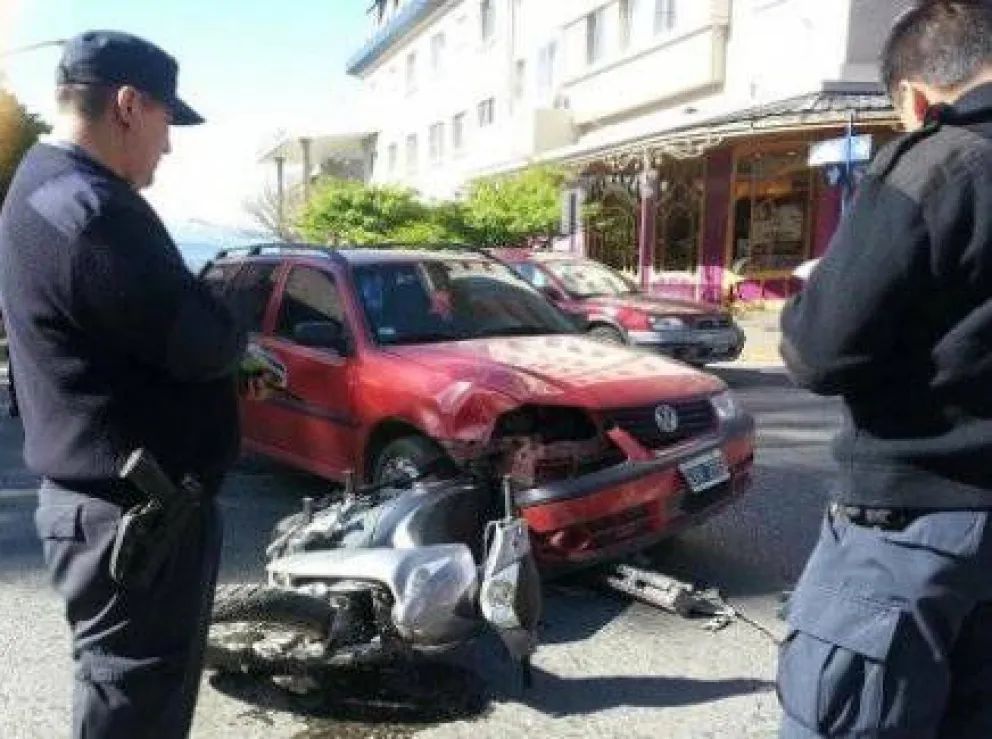 Un herido en choque céntrico