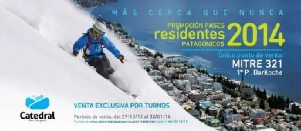 Catedral Alta Patagonia lanza Pase Residente 2014