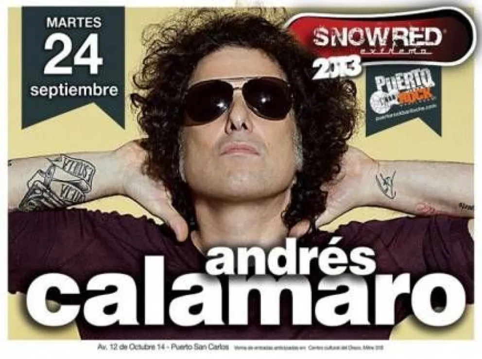 Calamaro, Skay y No te va a gustar, llegan a Bariloche