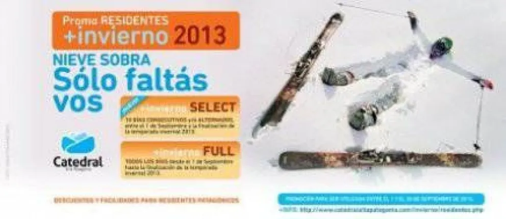 Lanzan promoción para esquiar en septiembre