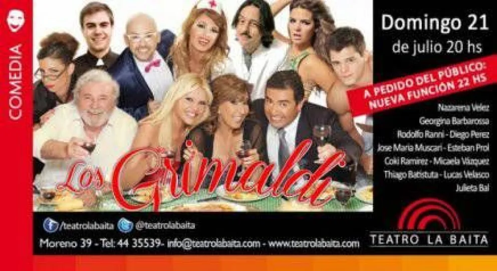 Los Grimaldi llegan a Bariloche 