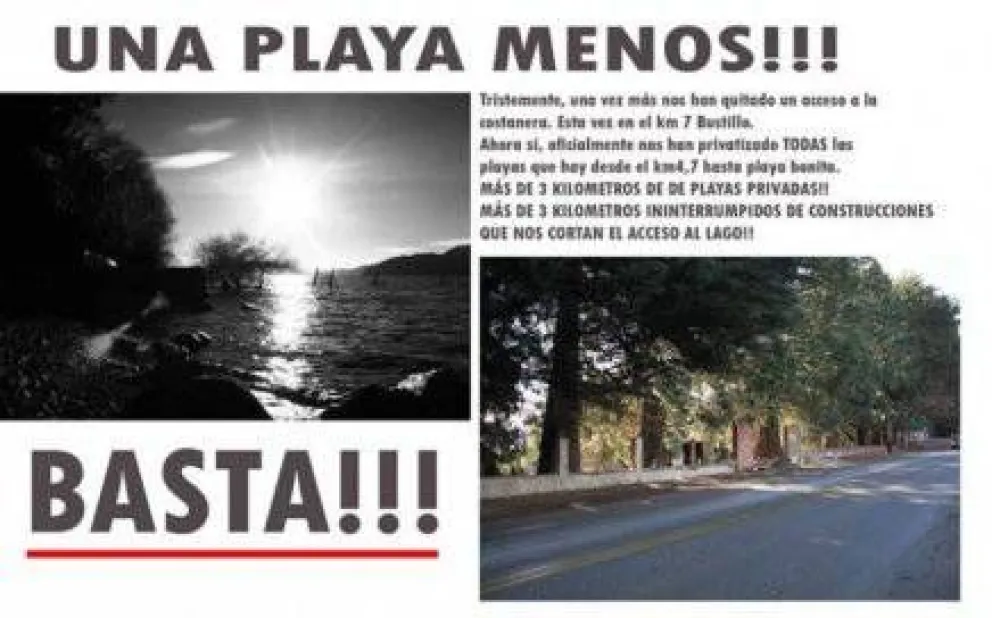 Denuncian construcción que impide el acceso a la costa del Nahuel Huapi 