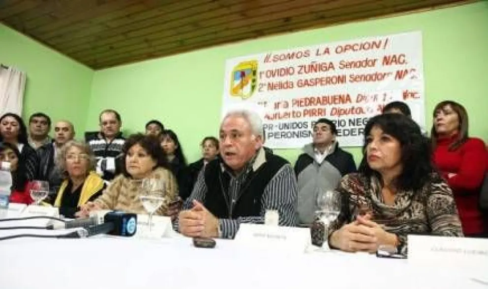 Zúñiga encabeza lista crítica con el kirchnerismo