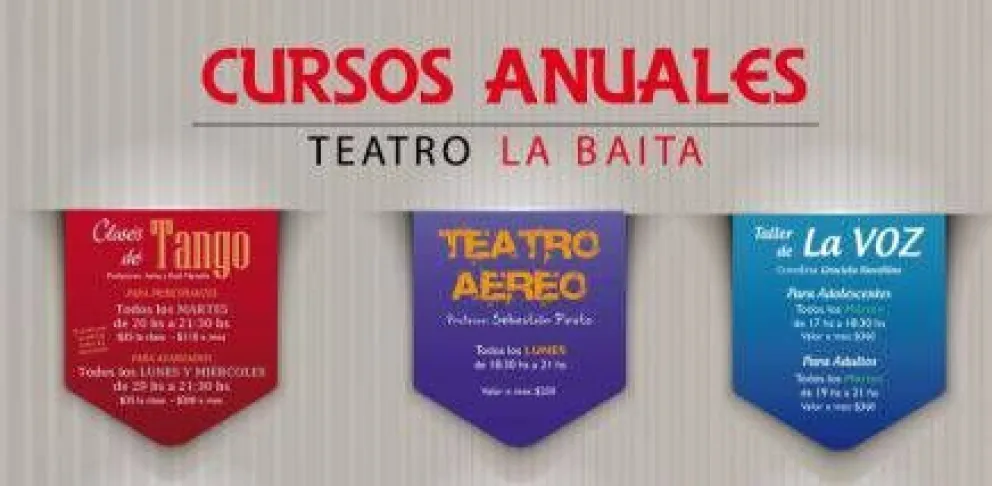 La Baita lanza talleres y cursos 