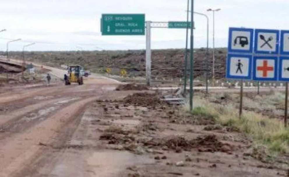 Sigue cortada la ruta 237, entre Picún Leufú y El Chocón