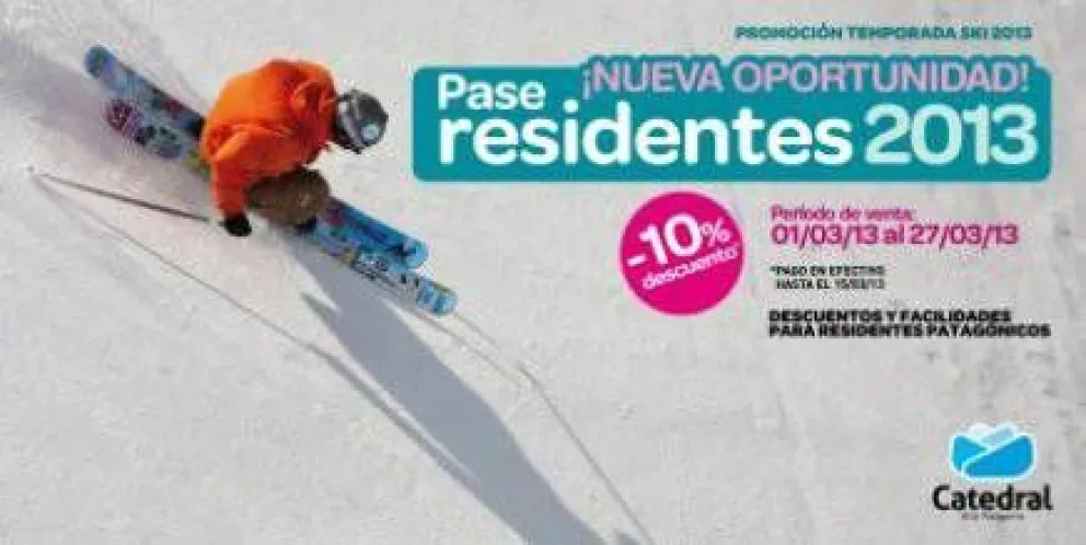 Falta poco para que finalice la venta de "Pases Residentes 2013"