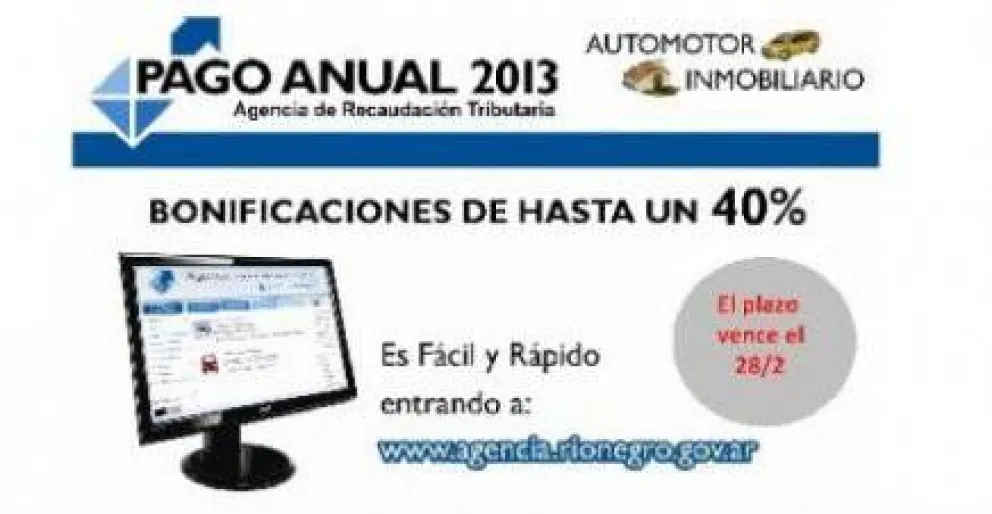 Vence el pago anual de impuestos automotor e inmobiliario