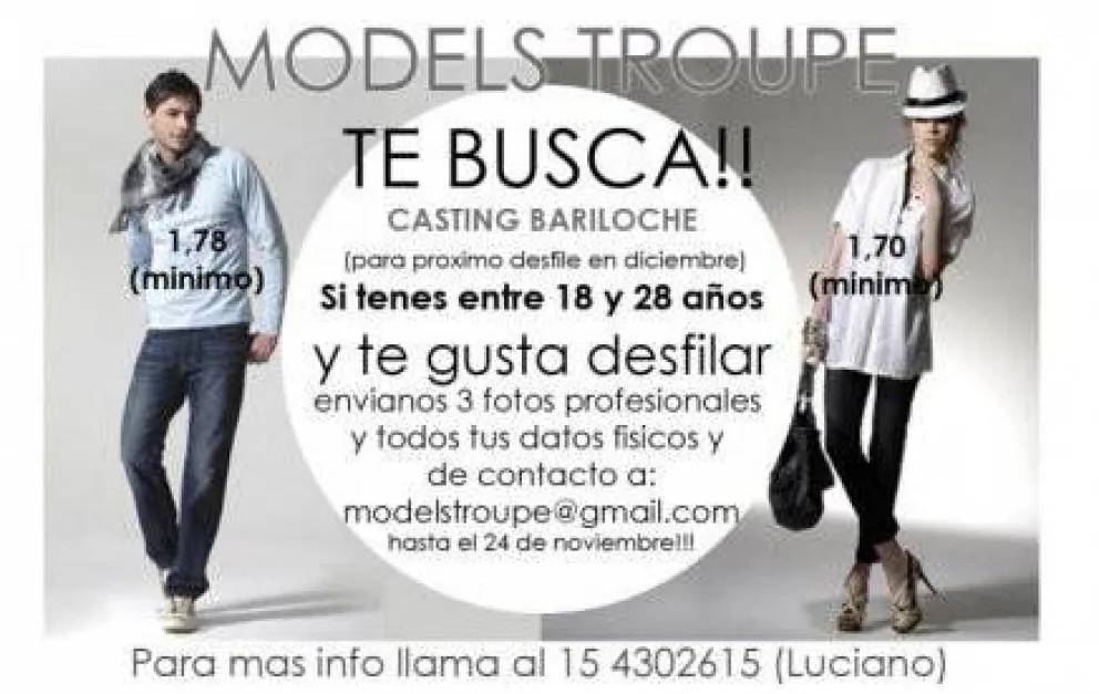 Convocan a casting para modelos 