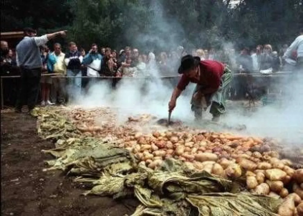 Curanto en Colonia Suiza