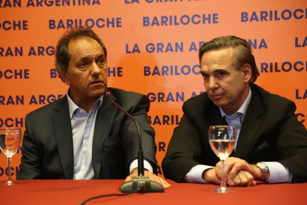 Scioli durante su última visita a Bariloche