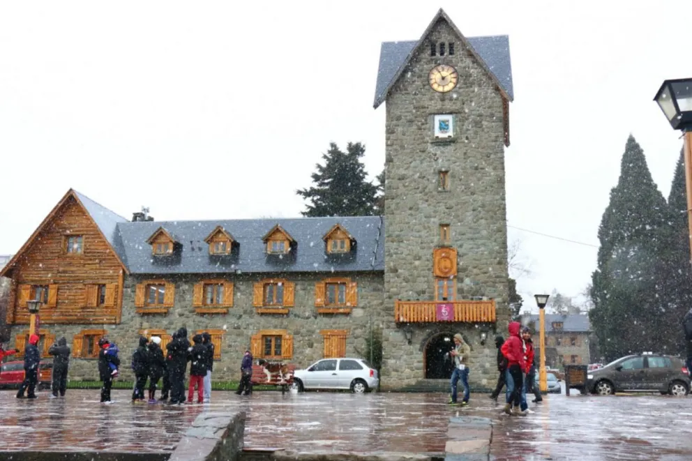Nevó en la ciudad.