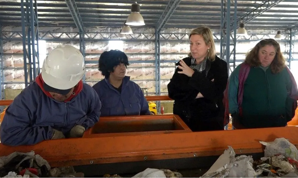 Martini recorrió la planta de clasificación y reciclado