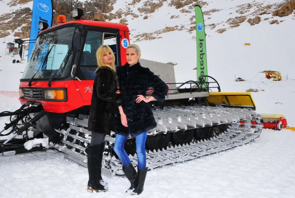 Las modelos posaron en distintos sectores de la montaña