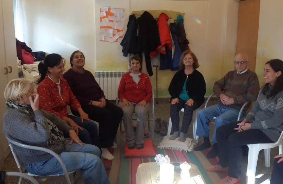 Meditación y respiración en el hospital zonal.